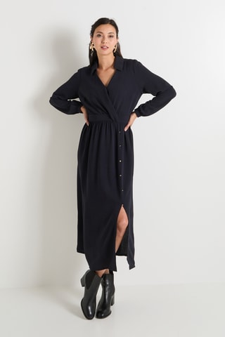 Robe midi - Bleu marine