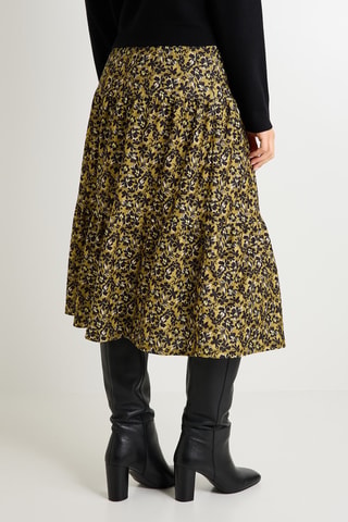 Jupe midi taille haute - Kaki