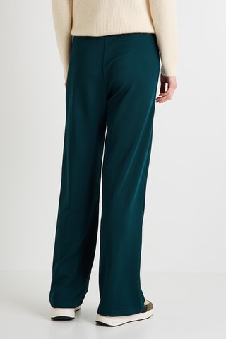 Pantalon large taille haute - Vert foncé