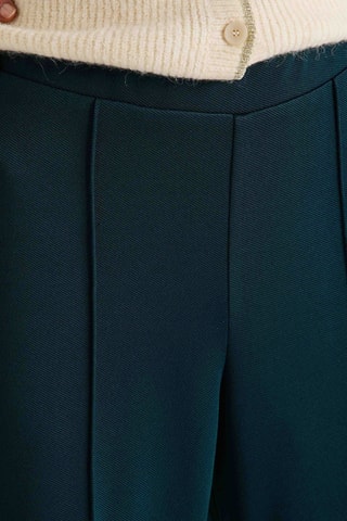 Pantalon large taille haute - Vert foncé