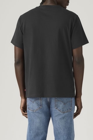T-shirt Relaxed Fit Abstract Rock Formati - Zwart