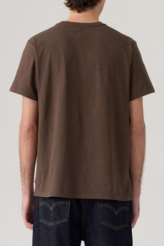 T-shirt relaxed - Bruin - Wit en bruin
