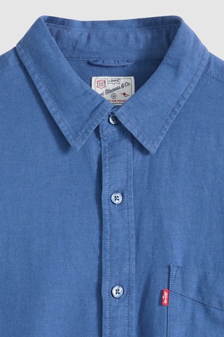 Linnen Overhemd Sunset 1 Pocket Standard Sunshine - Blauw