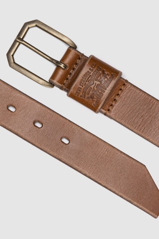 Leren Riem Wide Loop Two Horse - Zwart