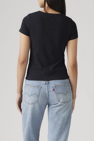 T-shirt Dry Goods Pointelle Night - Zwart