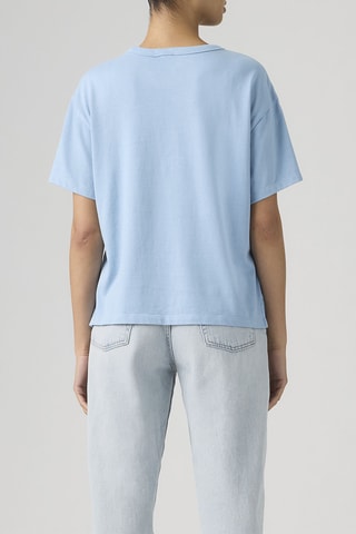 T-shirt Vintage Fancy Script Glacier Lake - Blauw