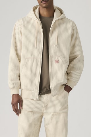 Sweater met Capuchon Potrero Denim Hoody Marris Stripe Hoody - Wit