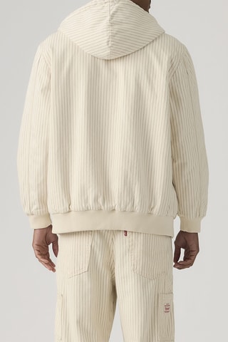 Sweater met Capuchon Potrero Denim Hoody Marris Stripe Hoody - Wit