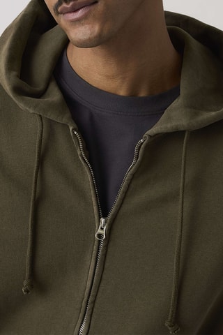 Sweater met Capuchon Hayes Boxy Full Zip - Bruin
