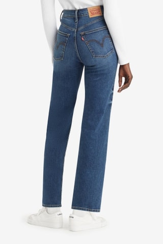 Rechte Jeans Hoge Taille Ribcage - Indigoblauw - Blauw