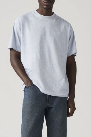 T-shirt - Wit - Blauw