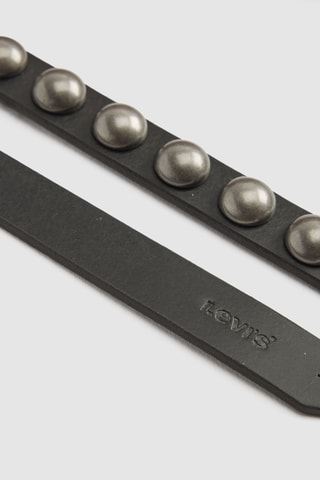 Leren Riem Glam Stud - Zwart