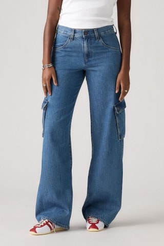 Jean cargo Superlow Loose - Bleu