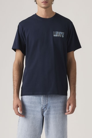 T-shirt relaxed Relaxed Fit Abstract Glacial Scene - Blauw