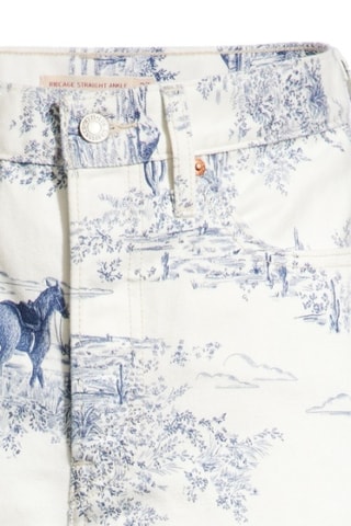 Jeans Ribcage Hoge Taille Straight Fit - Wit - Wit en blauw