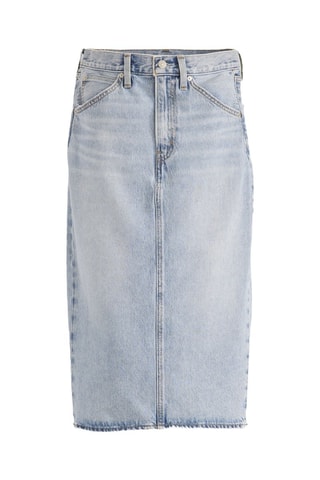 Rechte Midirok Riveting - Hemelsblauw - Blauw