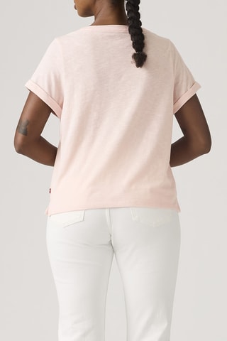 T-shirt Julie Pkt Flower Pocket Cryst - Rood