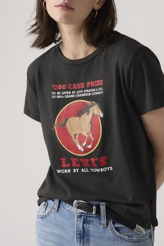 T-shirt Graphic Boxy - Noir