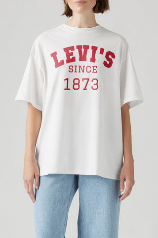 T-shirt Graphic Short Stack Since 1873 - Wit