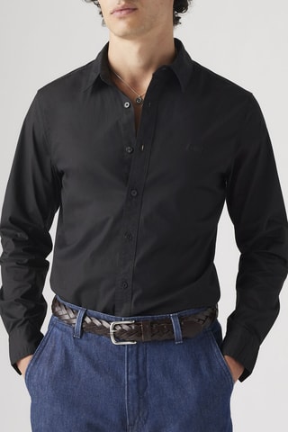 Overhemd Slim Fit - Zwart - Zwart