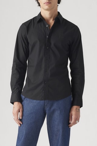 Overhemd Slim Fit - Zwart - Zwart