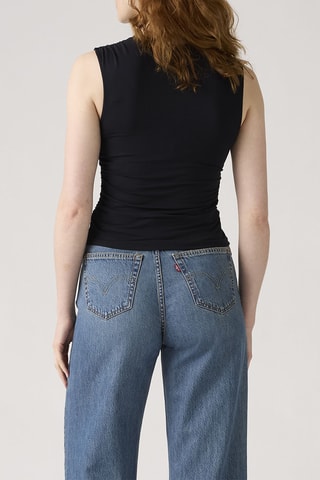 Top Crystal Ruched Top Night - Wit