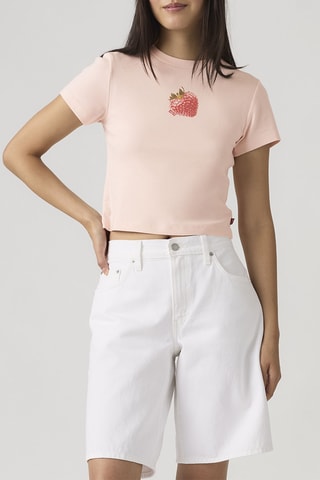 T-shirt Essential Sporty Heart Strawberry - Roze