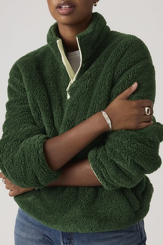 Sweater Gemma Sherpa Mountain View - Groen