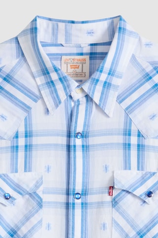 Blouse Barstow Western Standard Dragon Flies - Blauw en wit