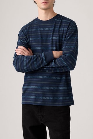 T-shirt - Blauw - Zwart en blauw