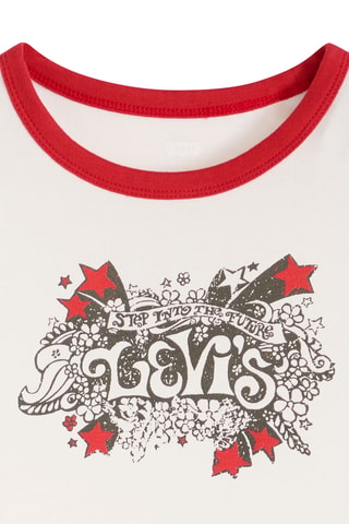 T-shirt Graphic Ringer Rickie Groovy  Multi - Wit