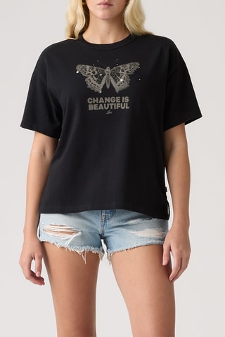T-shirt Vintage Change Is Beautiful Anthr - Zwart