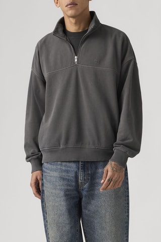 Sweater Marina Quarter Zip - Zwart