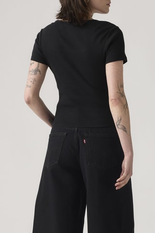 T-shirt Essential Sqrd Neck - Zwart