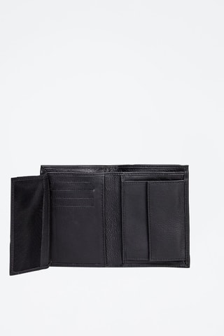 Leren Portefeuille Vintage Zwart - Zwart