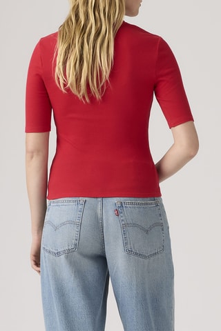 Top Luca Slim Urban Rib Knit - Rood