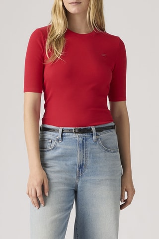Top Luca Slim Urban Rib Knit - Rood