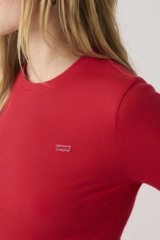 Top Luca Slim Urban Rib Knit - Rood
