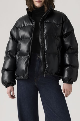 Gewatteerde Jas Noe Western Puffer Night Leat - Zwart