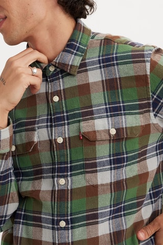 Blouse Jackson Worker Denver Plaid Fondue Fudge - Beige