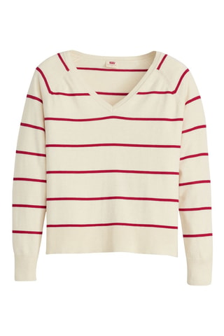 Trui - Ecru - Wit en rood