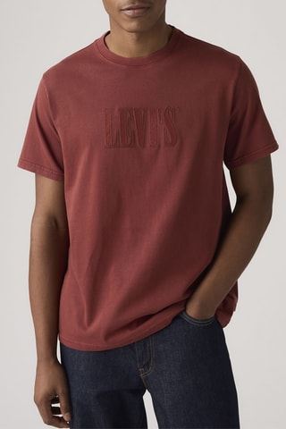 T-shirt SS Relaxed - Steenrood - Rood