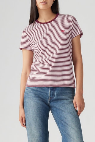 T-shirt Perfect Anita Stripe Zinfandel Strip - Rood