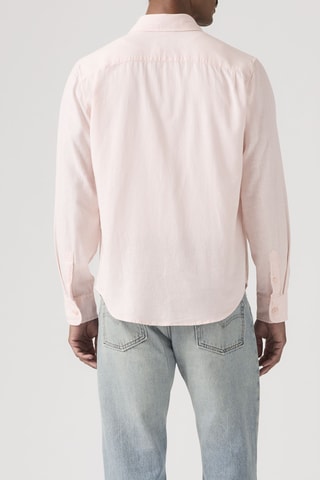 Linnen Overhemd Sunset 1 Pocket Standard Crystal Co - Roze