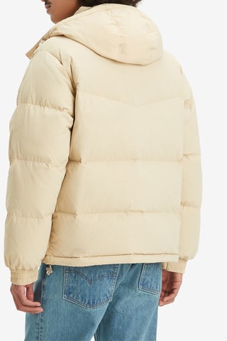 Gewatteerde jas met capuchon - Beige