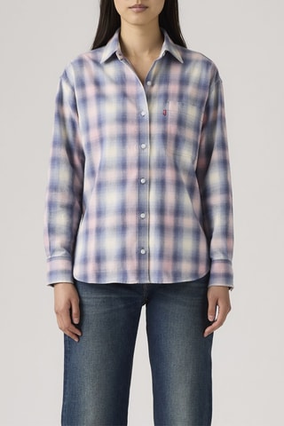 Blouse - Blauw - Grijs