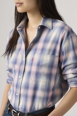 Blouse - Blauw - Grijs