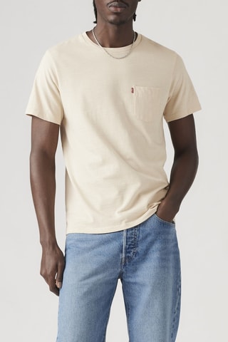 T-shirt - Beige - Grijs