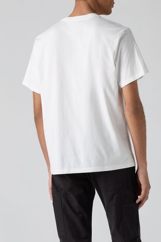 T-shirt Relaxed Fit Headline Logo - Wit