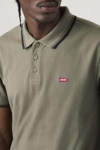 Polo Wood Tipping Stripe Mulled - Groen